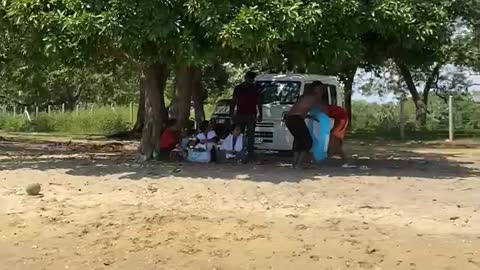 Kids playing in the beach