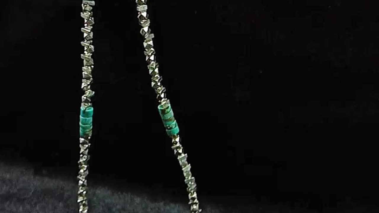 Natural turquoise beads and 925 silver handmade necklace and bracelet Dainty Bracelet Silver