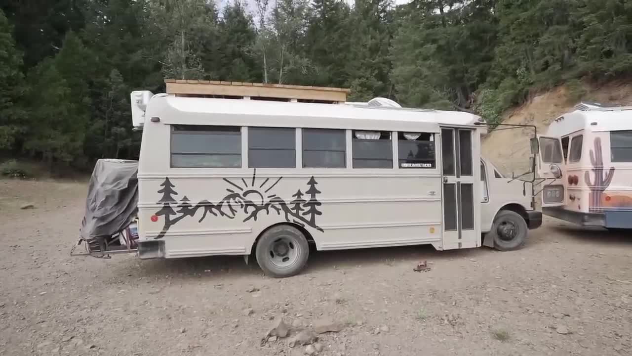 A small house on a bus