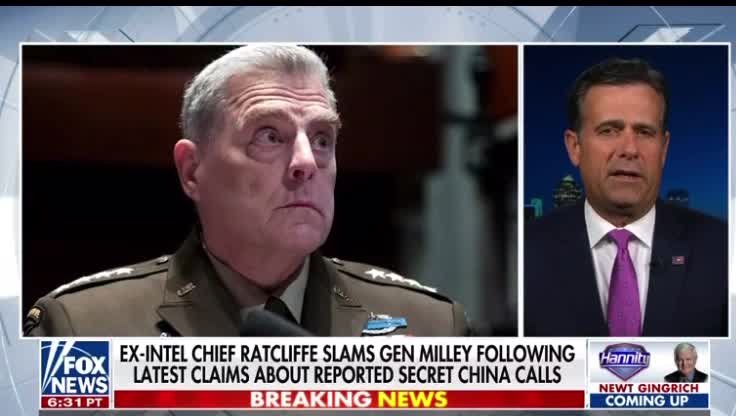 Intel chief Radcliffe SLAMS General Milley on Hannity