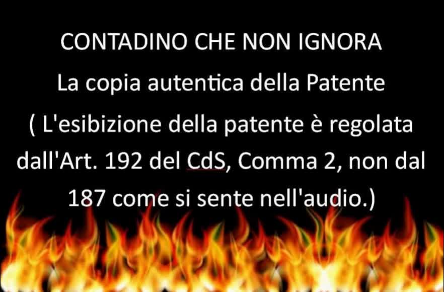 AUDIO EXTRA: La copia autentica della Patente