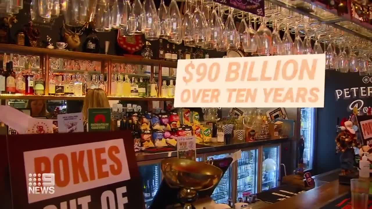 Plan to pull pokies machines from NSW pubs and clubs announced | 9 News Australia