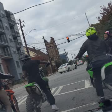 Marauding motorcycles in downtown Atlanta