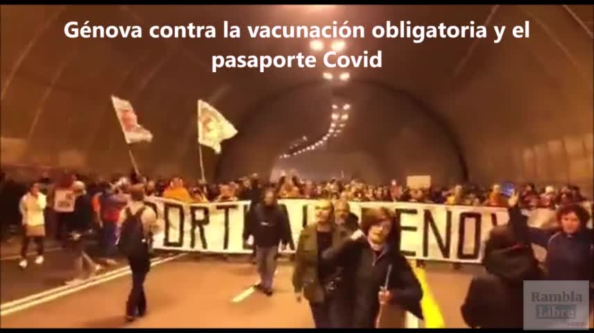 Génova contra la vacunación obligatoria y el pasaporte Covid