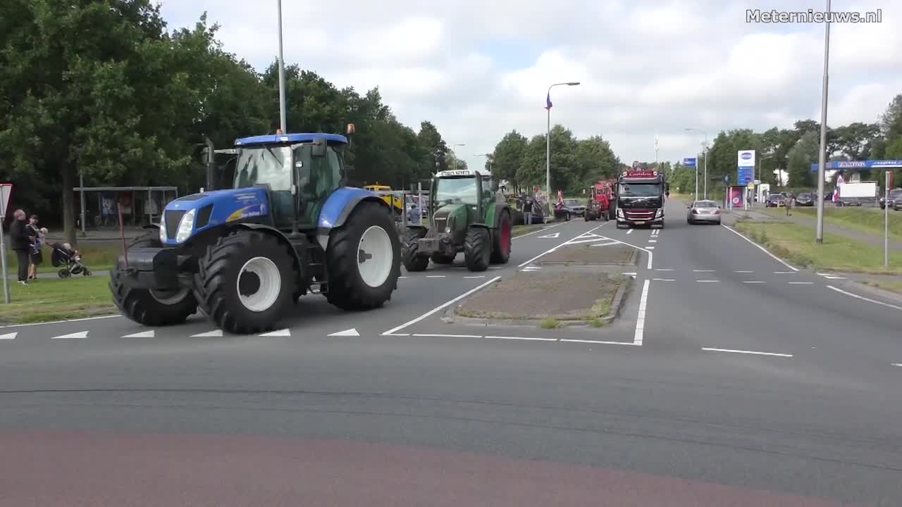 Demonstration march farmers & sympathizers through municipality Westerkwartier, Netherlands 29-07-22