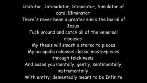 EMINEM INFINITE LYRICS