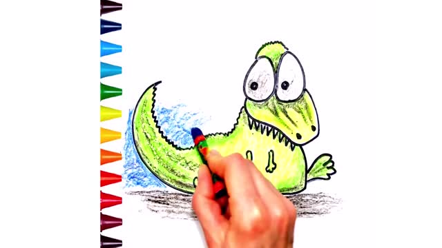 How to draw Funny Animals: a Crocodile