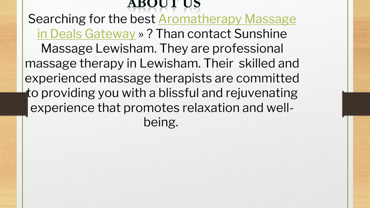 The best Aromatherapy Massage in Deals Gateway