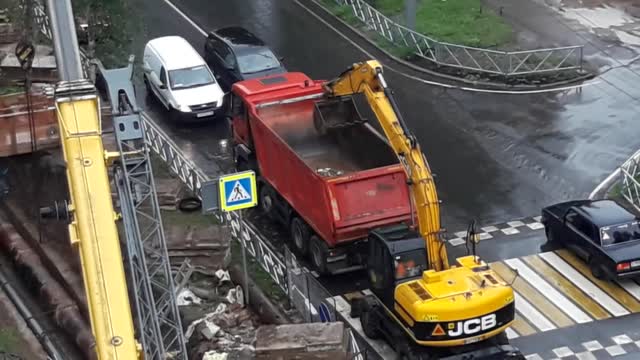 Construction Excavator Does a Whole Lot of Nothing