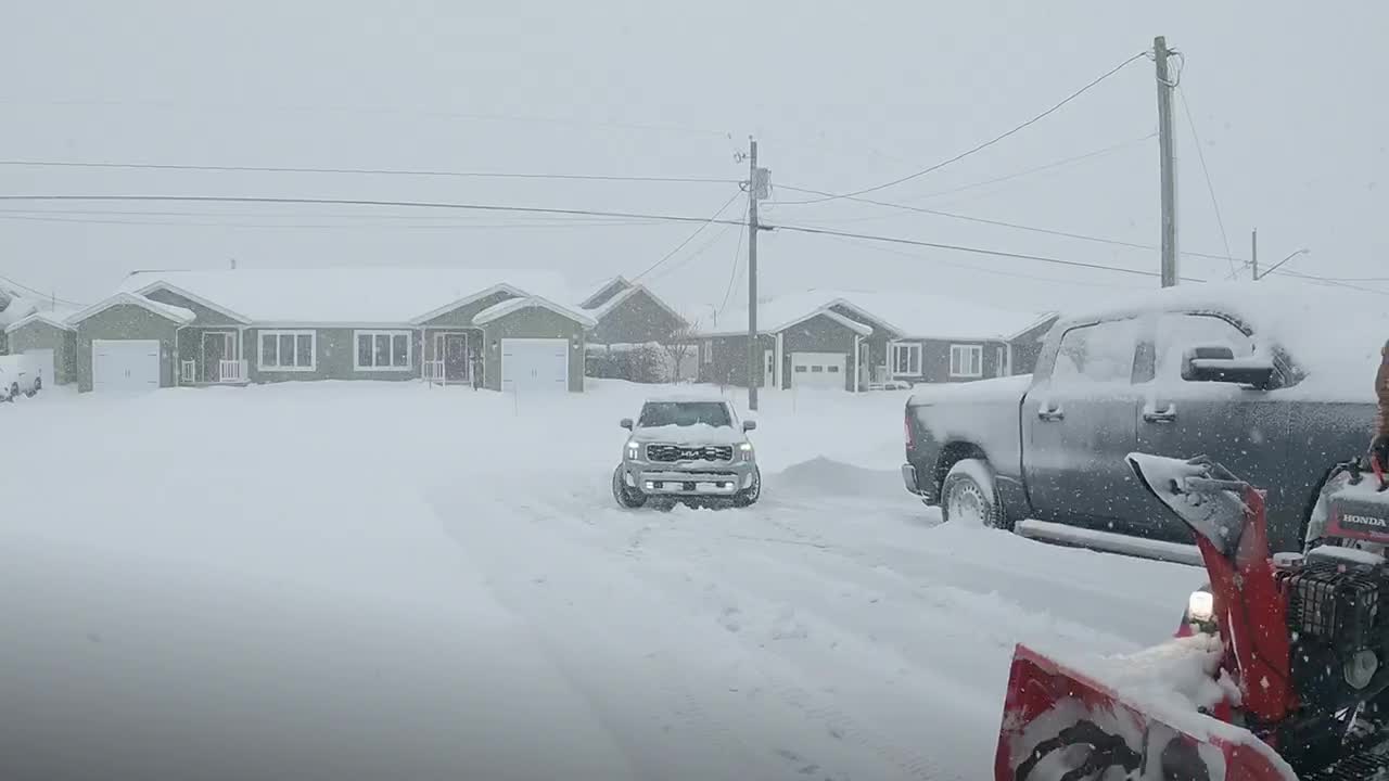 Big snow fall the big red Honda to the rescue