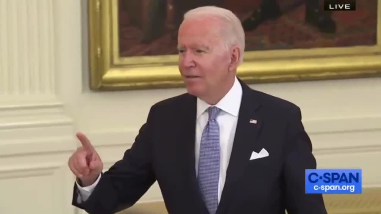 Joe Biden: "We're investigating whether the federal government can force everyone to take the vax!"