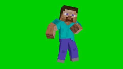 Minecraft Steve Green Screen Dance