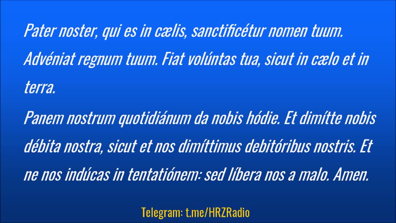 Padre Nuestro en latín con Héctor Rosales