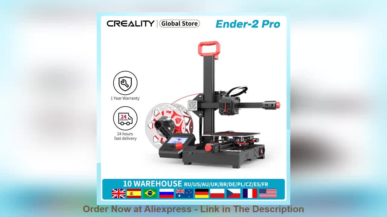 ❤️ CREALITY 3D Ender-2 Pro PreInstall Light and Portable Built-in Power Supply 165x165x180MM Printer