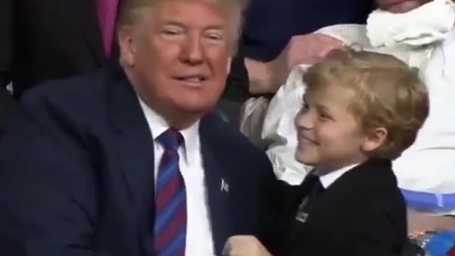Young man meets Trump