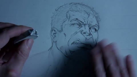 Deep painting Hulk head