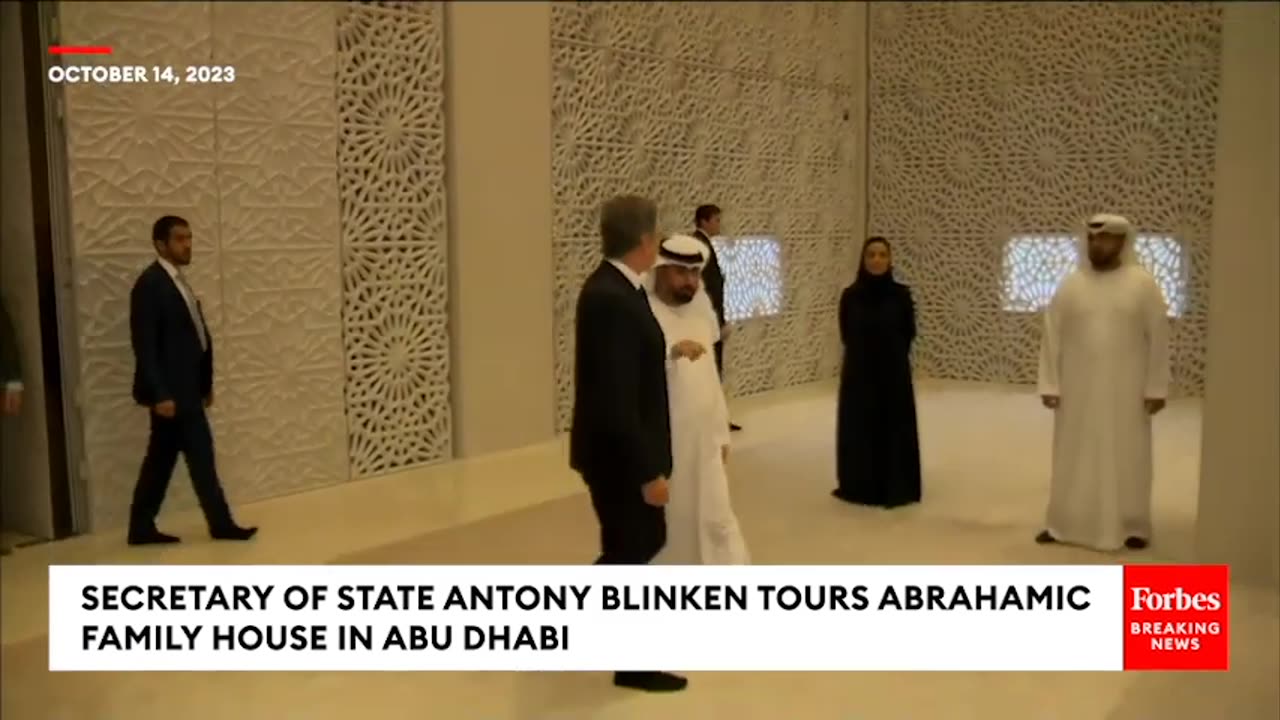 Secretary Of State Antony Blinken Tours Abrahamic Family House In Abu Dhabi