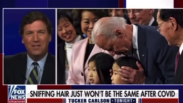 Tucker Carlson Dunks On Creepy Joe Biden For Bring A Pedo Kid Sniffer After He Catches "Covid" 