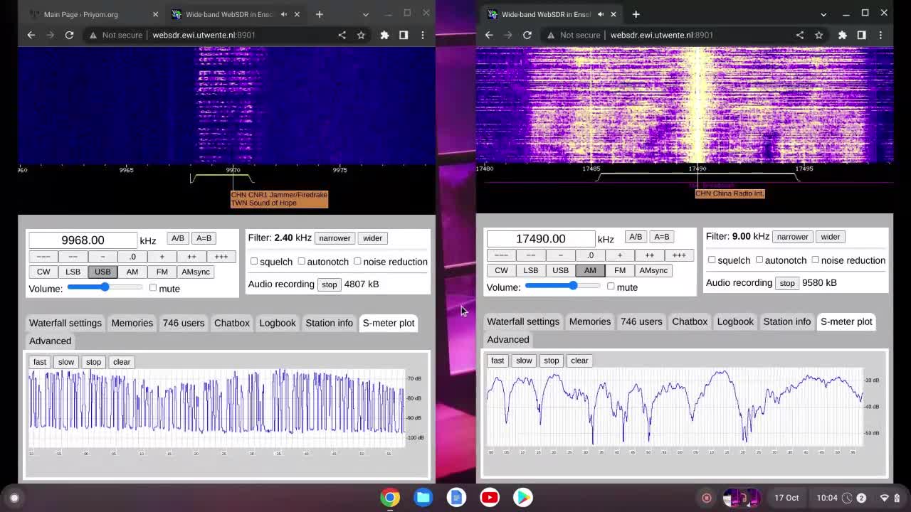 China Radio International 17/10/2022 0900 UTC 17490kHz