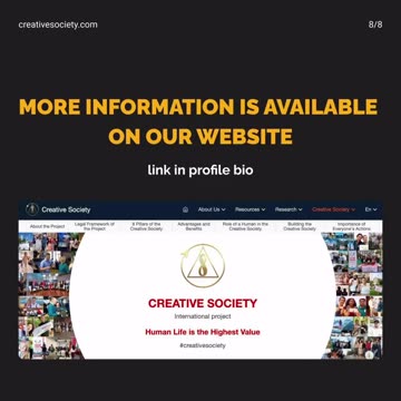 🌎OUR SALVATION LIES IN BUILDING OF THE CREATIVE SOCIETY!