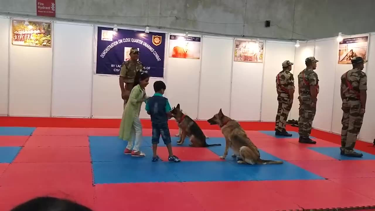 CISF demonstration of Dog Squad