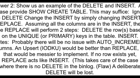 OCS Inventory Need to convert An insert and a delete instruction in database into an update one