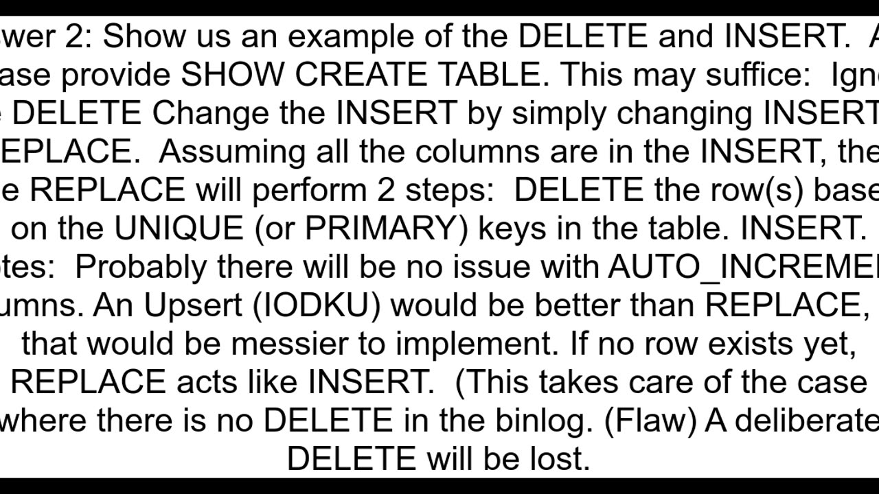 OCS Inventory Need to convert An insert and a delete instruction in database into an update one