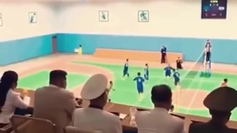 Kim Jong Un Watches Volleyball