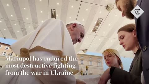 Wives of Mariupol's Azovstal fighters beg Pope Francis to save their husbands