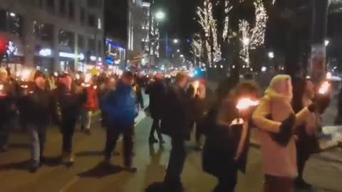 Norway - Oslo Protests Against COVID Tyranny - Jan 22, 2022