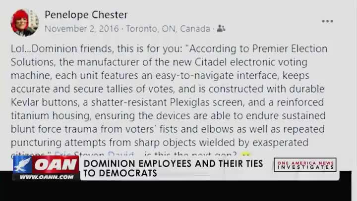 Dominion-ize the vote. Part #3 OAN REPORTS