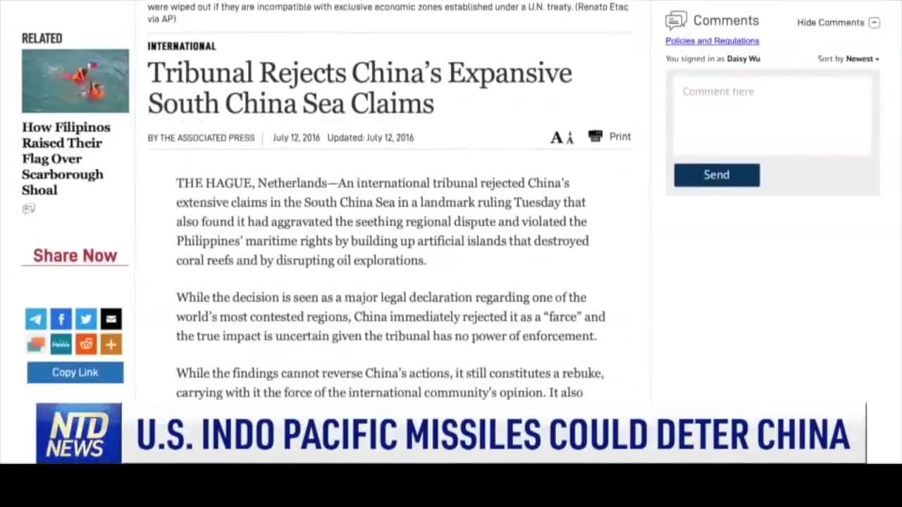 U.S. Missiles Could Deter China