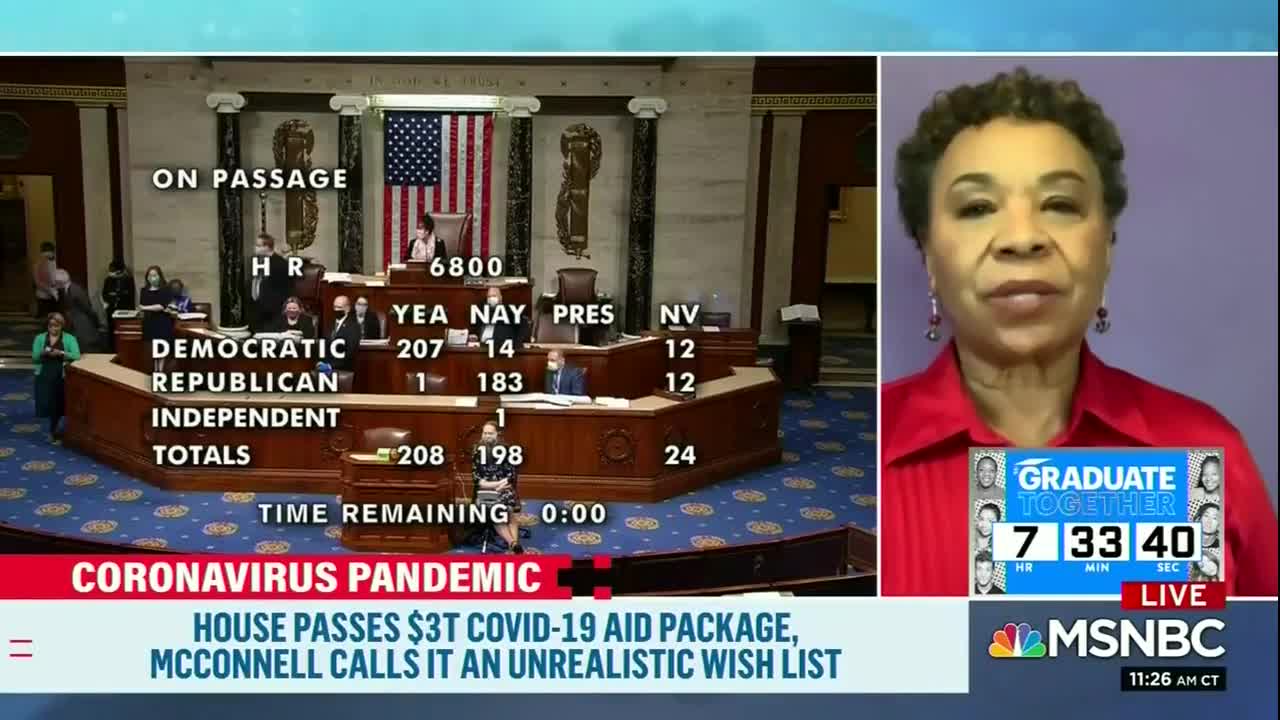 Rep. Barbara Lee: Trump, McConnell Saying Dems $3 Trillion Relief Bill Is DOA Is ‘Disgusting