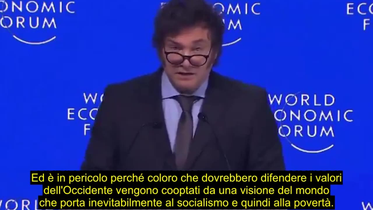 L'argentino Milei a Davos