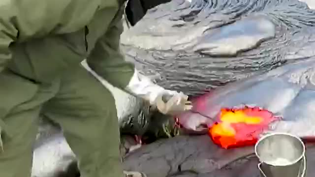 🌋 Lava Sampling. | Interesting Facts #Shorts #interestingfacts