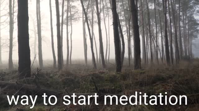 First step to start meditation