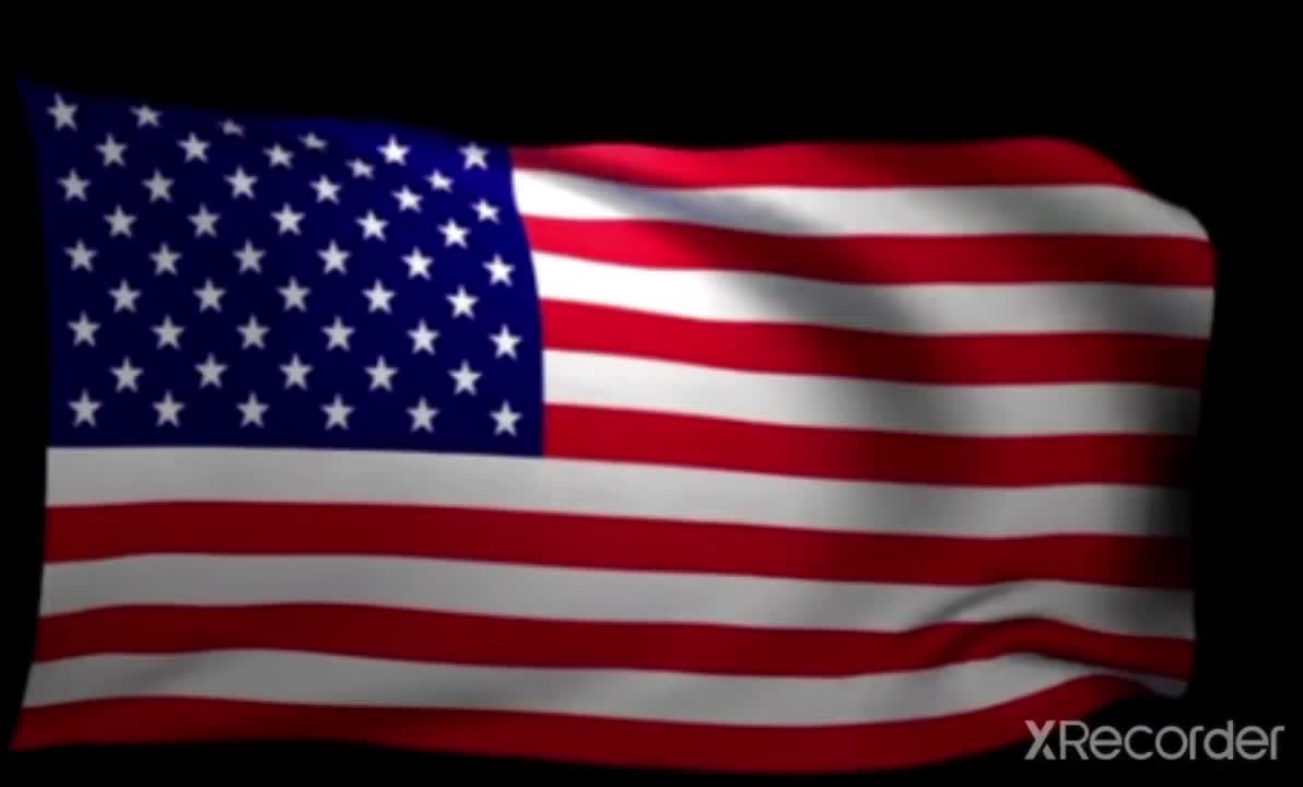 1 minute 3d waving USA FLAG!
