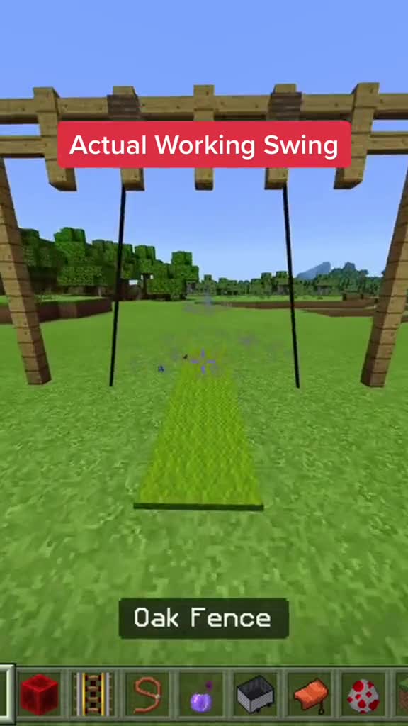 Working Swing Minecraft Actual working swing in minecraft!!