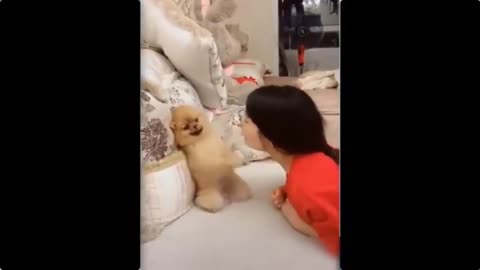 🐶Don't kiss me, Mommy!😣 Puppy doesn't want to be kissed🐶