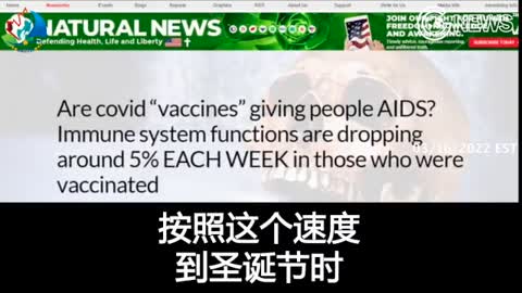 新冠疫苗是生化武器 正在慢慢殺死人們。 mRNA疫苗導致嚴重的自身免疫性疾病。免疫能力每週都持續下降 預估到了聖誕節所有四十歲以上的兩針疫苗接種者 免疫系統能力將降為零