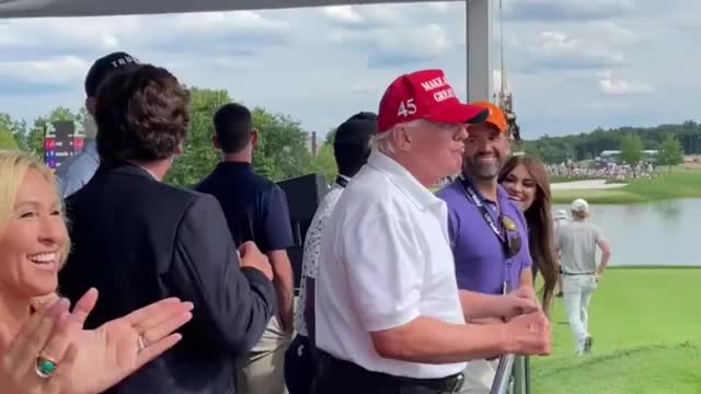 Trump Gets Warm Welcome At Golf Event As Crowd Starts EPIC "Let's Go Brandon" Chant