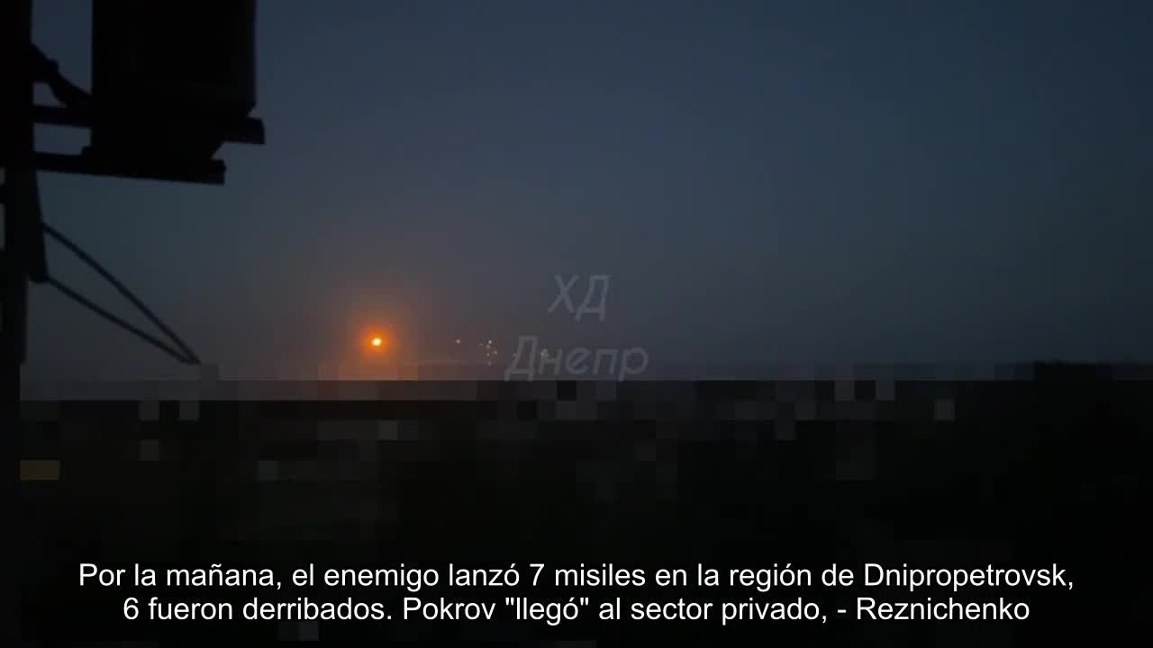 Por la mañana, el enemigo lanzó 7 misiles en la región de Dnipropetrovsk, 6 fueron derribados. Pok