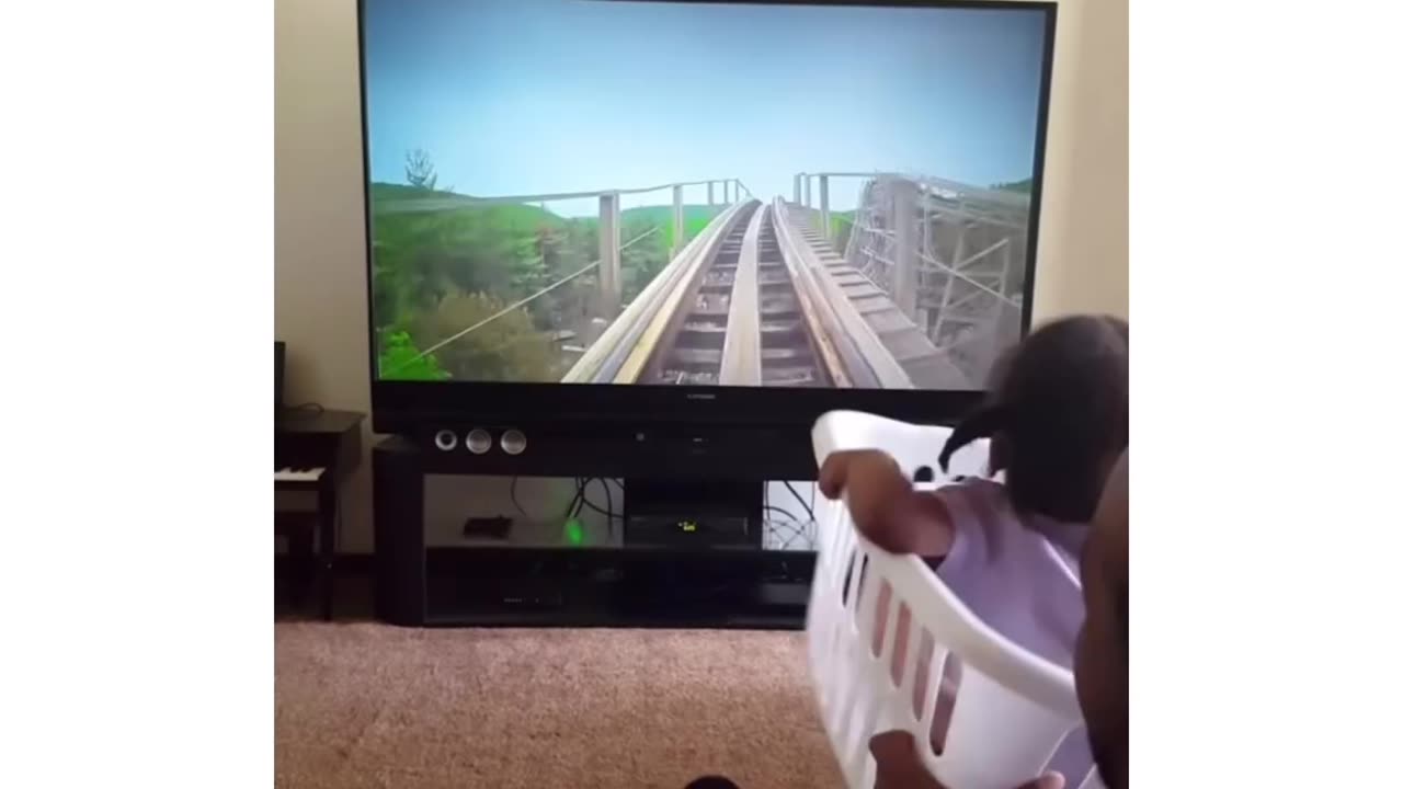 Dad Creates Hilarious Rollercoaster Experience for His Little One