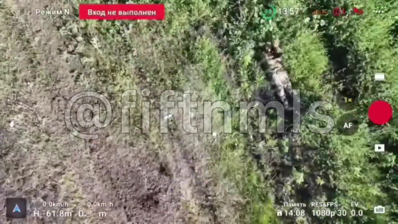 Russian drone drops water bottles and supplies to a heavily wounded Ukrainian soldier