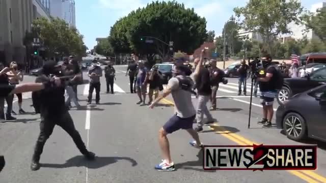 Patriots take on Antifa Part 3 LA CITY HALL