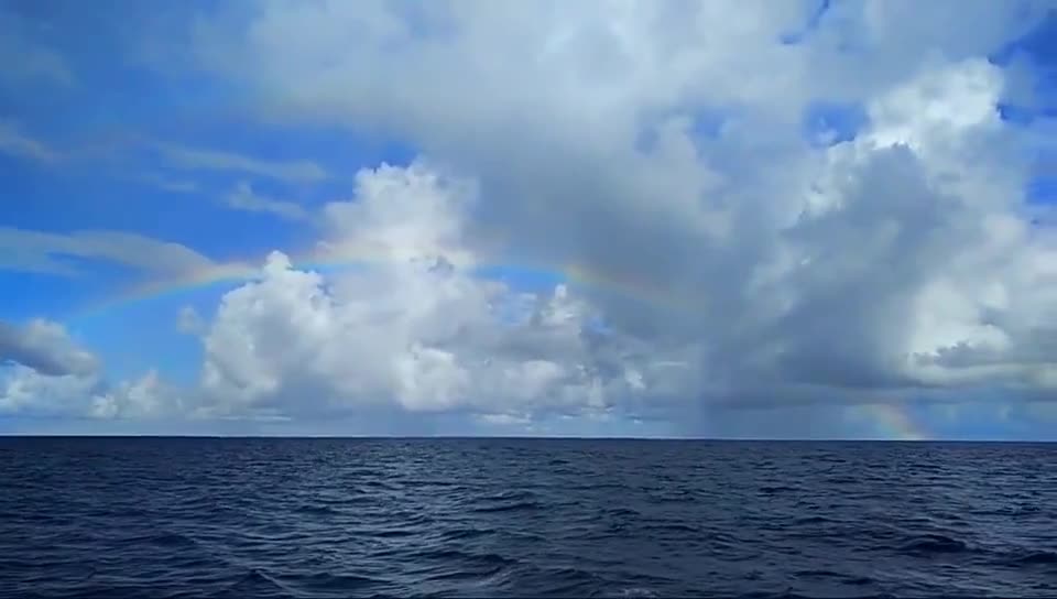 seaside cloud rainbow