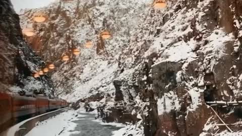 The most beautiful train ride.🍭Royal Gorge in Colorado🇺🇸