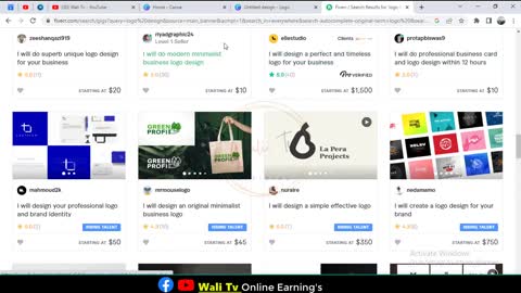 Make money Online in 2022 | freelancing | Fivers | Logo designing on canva | Wali tv