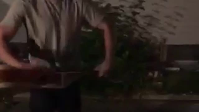 Watermelon hat hits kid with guitar