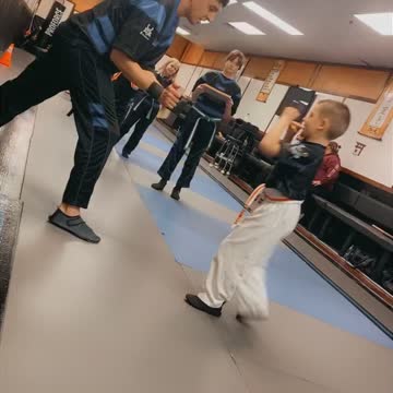 Christopher front kick board break